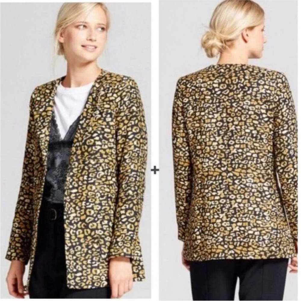 Who What Wear Leopard Print Blazer Jacket
